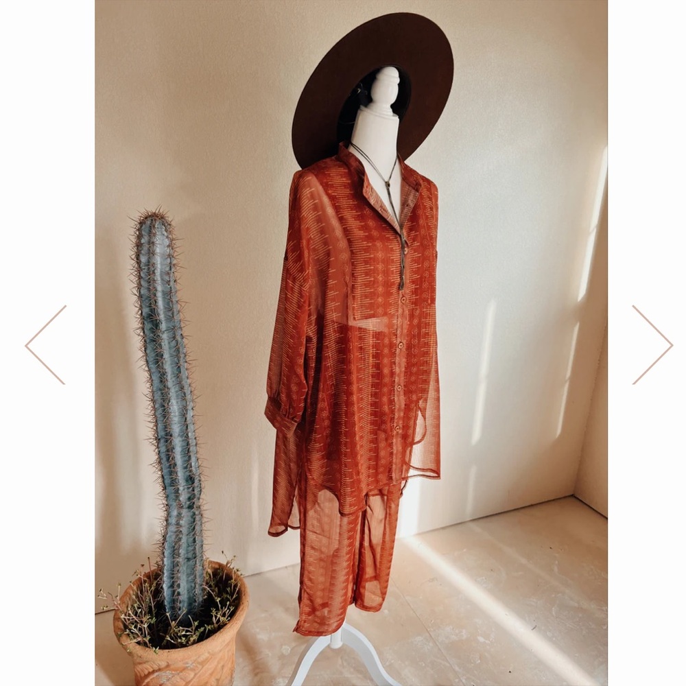 Allie Falcon Canyon Calling Set - Sheer Southwestern Terracotta Luxe